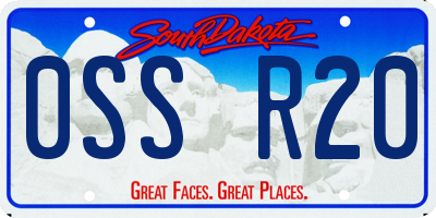 SD license plate 0SSR20