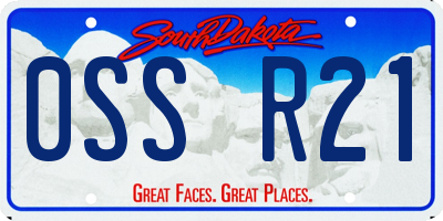 SD license plate 0SSR21