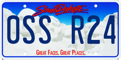 SD license plate 0SSR24