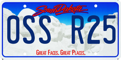 SD license plate 0SSR25