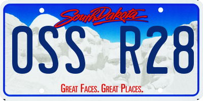 SD license plate 0SSR28