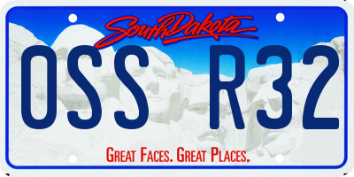 SD license plate 0SSR32