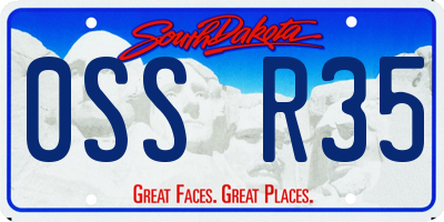 SD license plate 0SSR35
