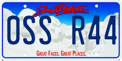 SD license plate 0SSR44