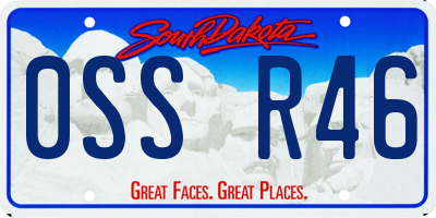SD license plate 0SSR46