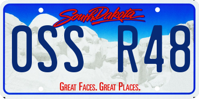 SD license plate 0SSR48