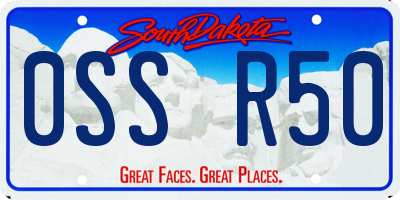 SD license plate 0SSR50