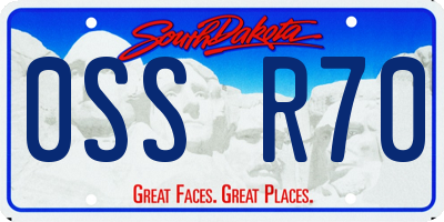 SD license plate 0SSR70