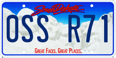 SD license plate 0SSR71