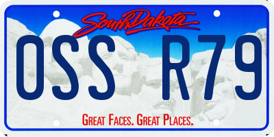 SD license plate 0SSR79