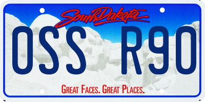 SD license plate 0SSR90