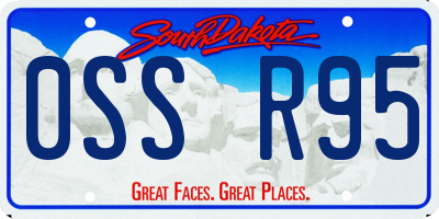SD license plate 0SSR95