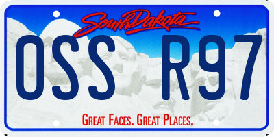 SD license plate 0SSR97