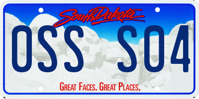 SD license plate 0SSS04