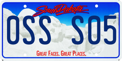 SD license plate 0SSS05