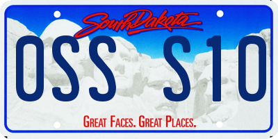 SD license plate 0SSS10