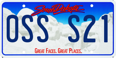 SD license plate 0SSS21