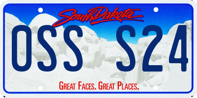 SD license plate 0SSS24