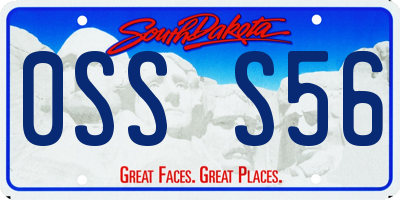 SD license plate 0SSS56