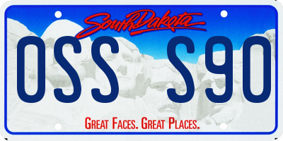 SD license plate 0SSS90