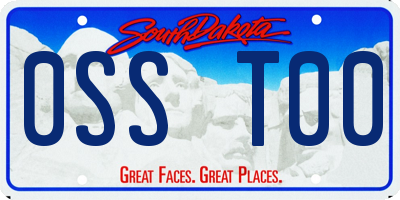 SD license plate 0SST00
