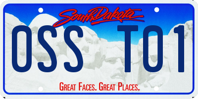 SD license plate 0SST01