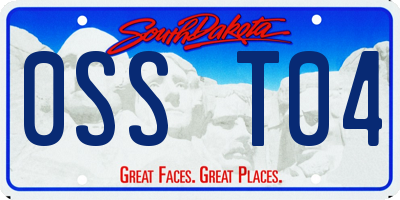 SD license plate 0SST04