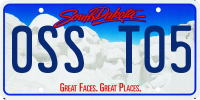 SD license plate 0SST05