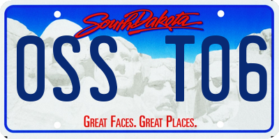 SD license plate 0SST06