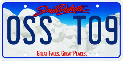 SD license plate 0SST09