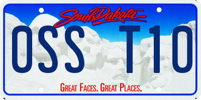SD license plate 0SST10