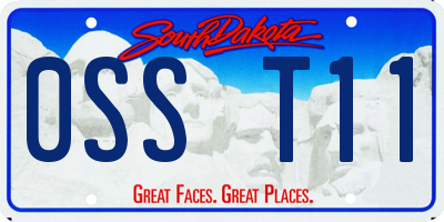 SD license plate 0SST11