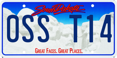 SD license plate 0SST14