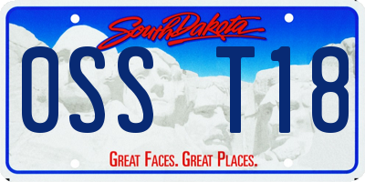 SD license plate 0SST18