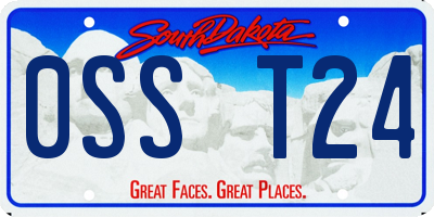 SD license plate 0SST24