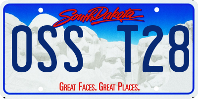 SD license plate 0SST28