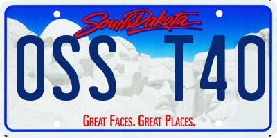 SD license plate 0SST40