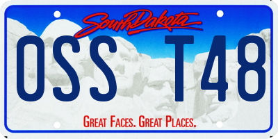 SD license plate 0SST48