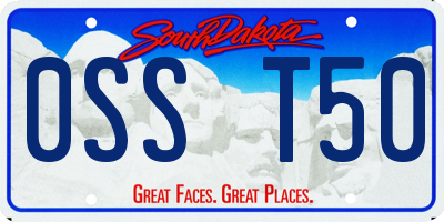 SD license plate 0SST50