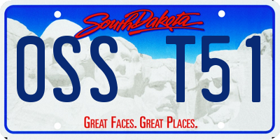 SD license plate 0SST51