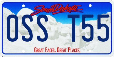 SD license plate 0SST55