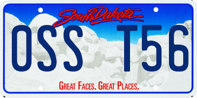 SD license plate 0SST56