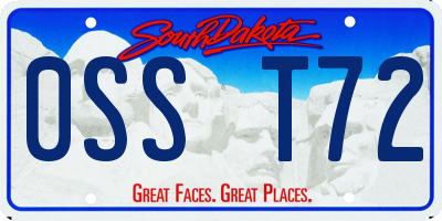 SD license plate 0SST72