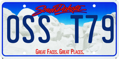 SD license plate 0SST79