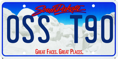 SD license plate 0SST90