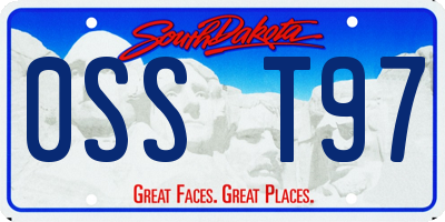 SD license plate 0SST97
