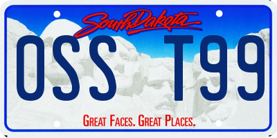 SD license plate 0SST99