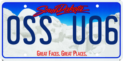 SD license plate 0SSU06