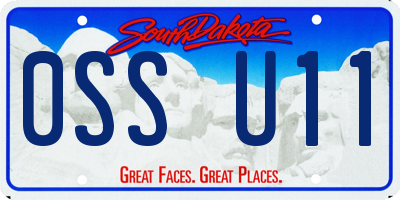 SD license plate 0SSU11