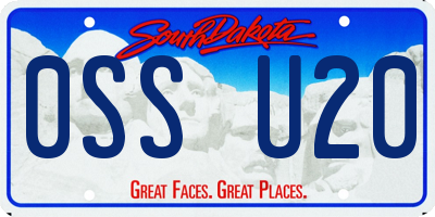 SD license plate 0SSU20